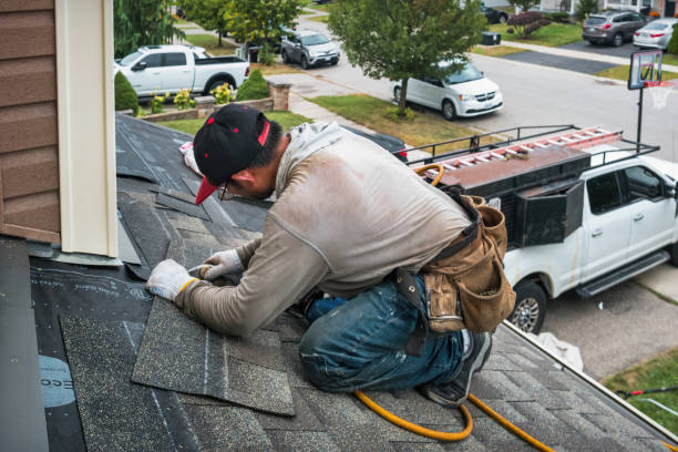 Professional Gutter Repair And Installation technician working in Rosman, NC